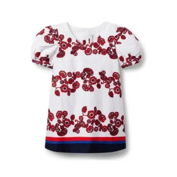Janie and Jack Red Floral Paisley Dress - Picture 1 of 6